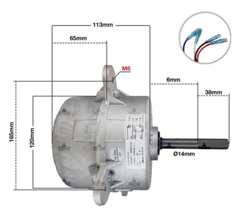 فن کندانسور اوجنرال مدل MFB-30NST دو دور نوع شافت پیچی و آلن خور 65 وات