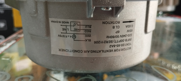 فن کندانسور اوجنرال مدل MFB-30PTT دو دور نوع شافت آلن خور 65 وات