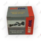 قفل فلزی درب یخچال MAXCOOL از جنس استیل ضد زنگ نصب شده روی درب یخچال تجاری