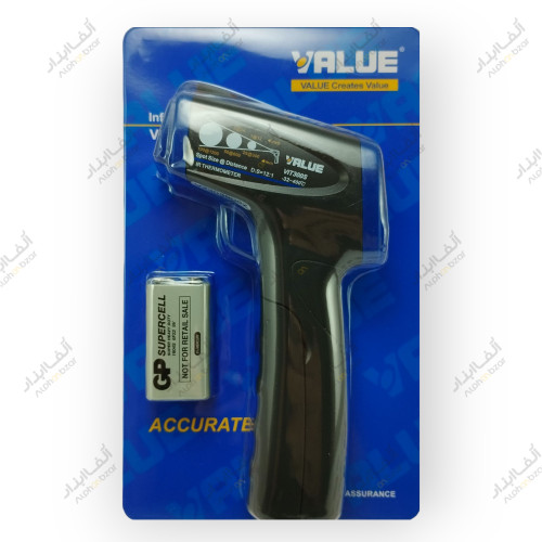 ترمومتر لیزری VALUE VIT300S دماسنج مادون قرمز حرفهای با دقت بالا برای اندازهگیری دمای -32 تا +400 درجه سانتیگراد