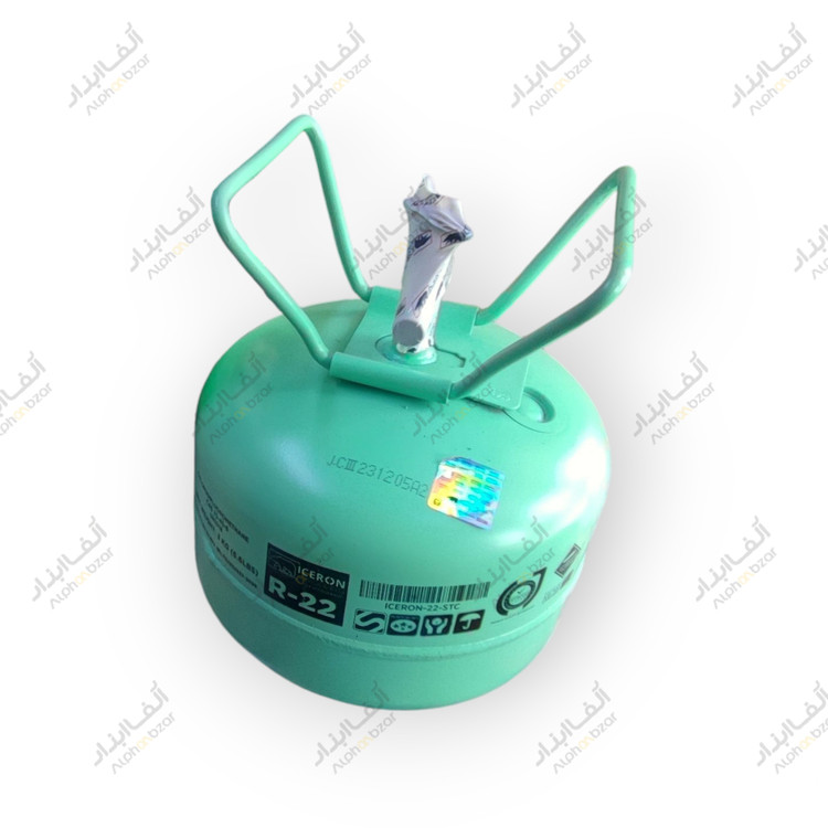 کپسول سبز رنگ گاز مبرد R-22 ICERON ظرفیت 3 کیلو همراه جعبه کارتنی اصل - مناسب کولر