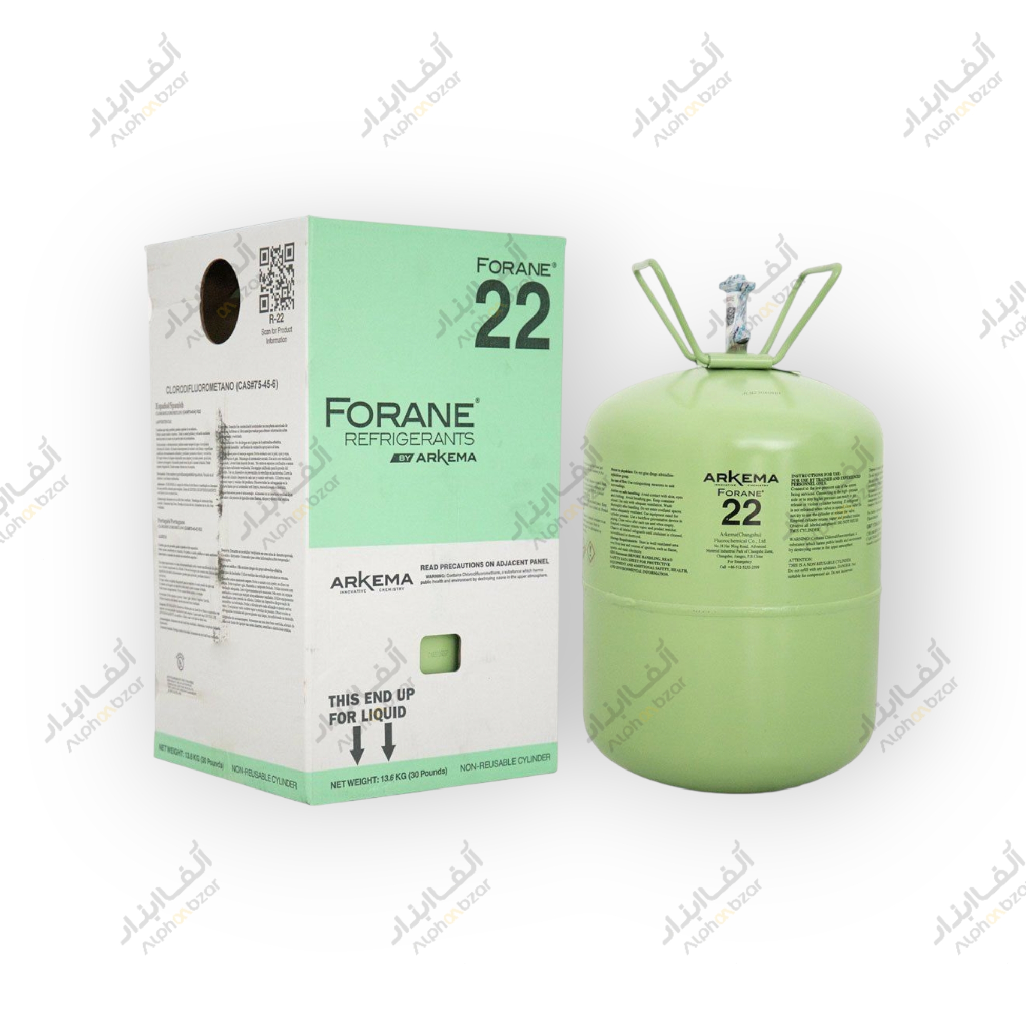 مشخصات قیمت و خرید گاز فریون ۲۲ کپسولFORANE (ARKEMA) 13.6KG فرانسه