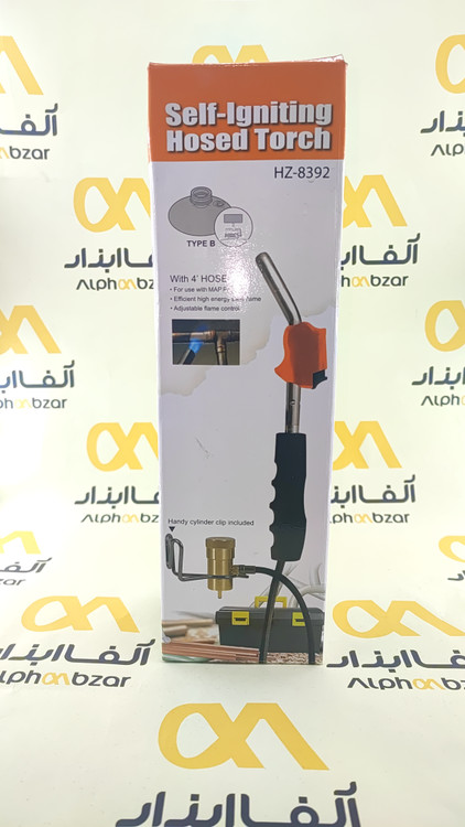 تورچ جوشکاری خودکار مدل HZ-8392 با شیلنگ 4 فوتی و سیستم Self-Igniting