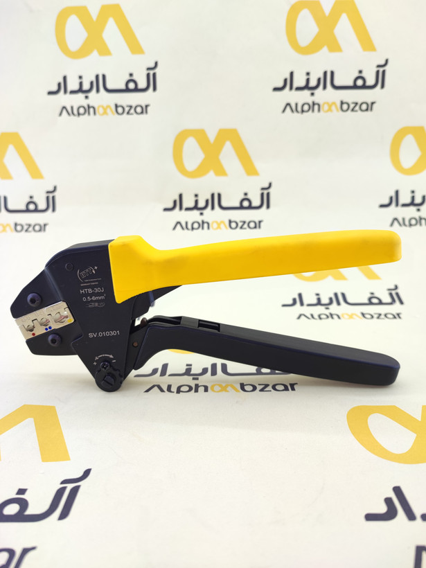 آچار پرس سرسیم جغجغهای HTB-30J با دسته ارگونومیک زرد و مشکی