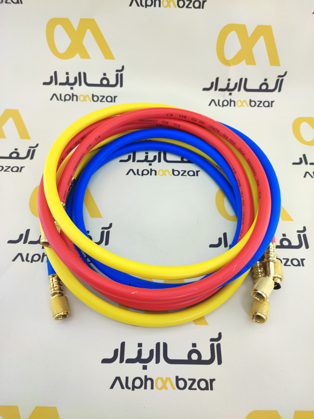 اتصالات برنجی شیلنگ شارژ مبرد با دپرسور شیر سوزنی 1/4 اینچ SAE