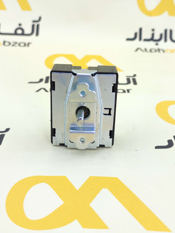 نمای جلوی کلید گردان کولر پنجره ای سوپرا با شفت فلزی D-شکل برای نصب ولوم