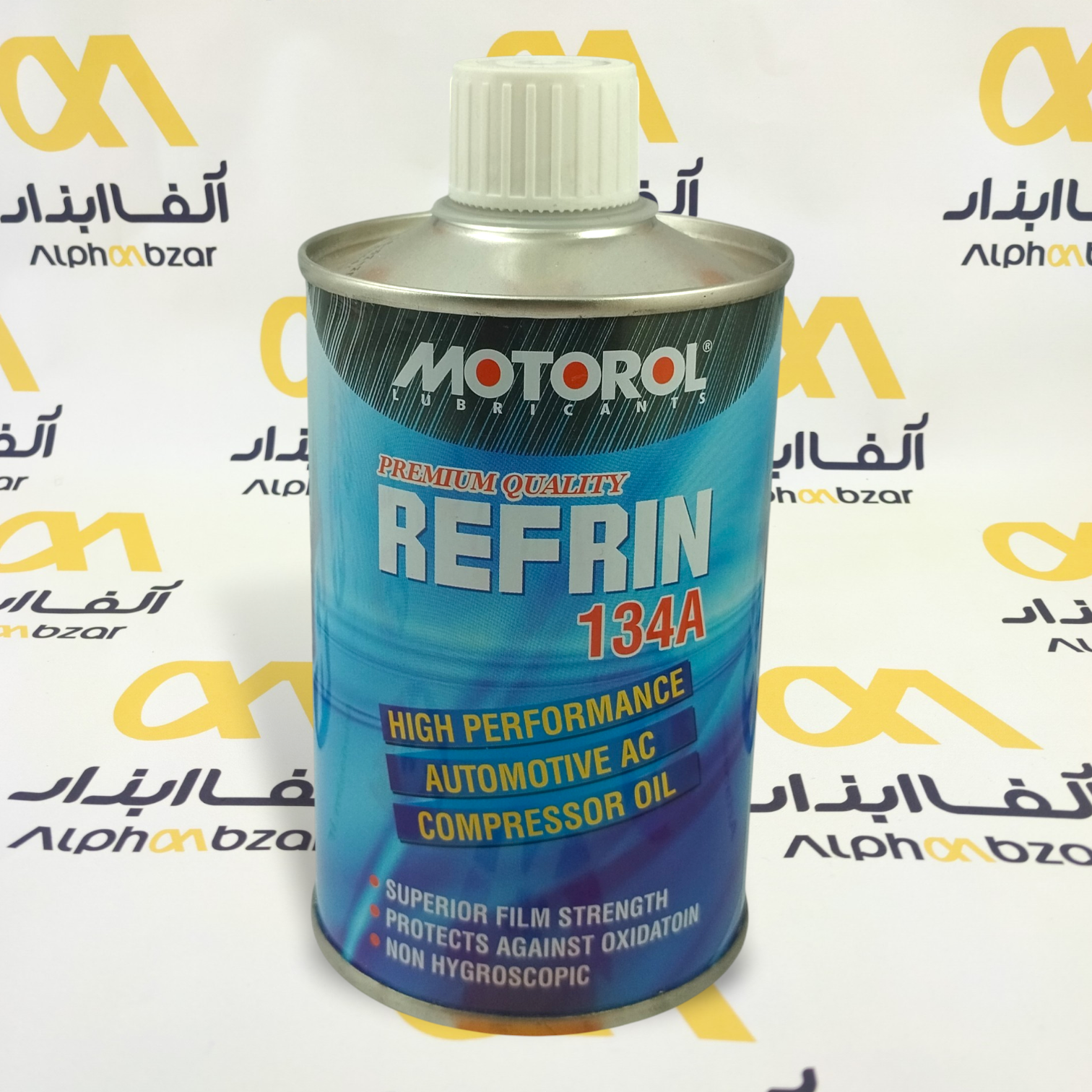 روغن کمپرسور کولر خودرو موتورول رفرین 134A 250 میلی لیتر Motorol Refrin 134A compressor oil for R134a AC systems قوطی روغن کمپرسور کولر Refrin 134A برند Motorol روغن سنتتیک کمپرسور کولر خودرو مناسب گاز R134a