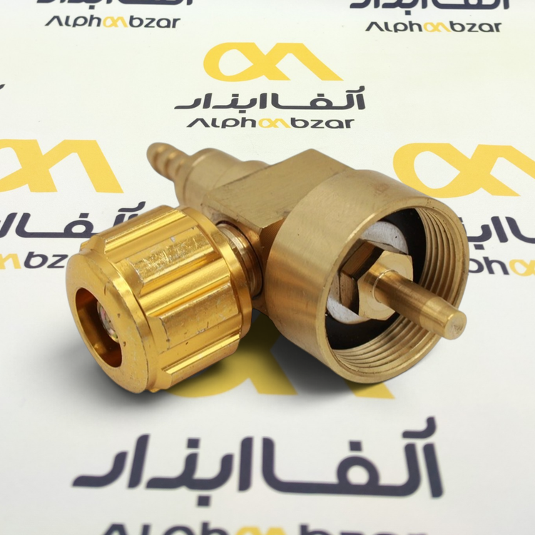 : نمای نزدیک رزوه اتصال شیر گاز مپ به کپسول استاندارد CGA600