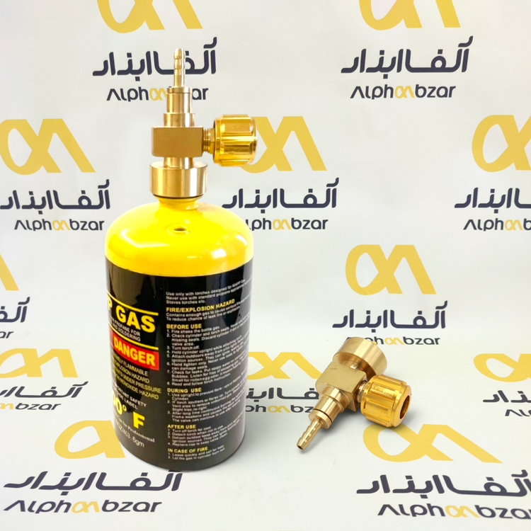 شیر گاز مپ (MAPP) مدل C&A-M25 با اتصال CGA600 و خروجی شیلنگی